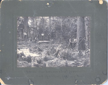 "Where our houses Start from."  Logging crew at Tucker County, W. Va.