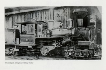 Train engine side shot. (Photo from Andy Burrell Collection) Photo has Benj. F. G. Kline, Jr. stamp on it.  