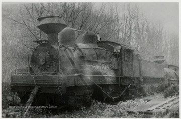 Derelict train engine.  