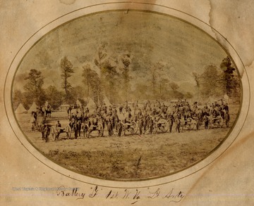Also known as Maulsby's Battery, this unit saw action through out the Civil War mostly in the Shenandoah Valley Campaigns. Among the soldiers is Sergeant John W. Mason from Morgantown, West Virginia who taught at West Virginia University in 1867 and subsequently served on the West Virginia Supreme Court.