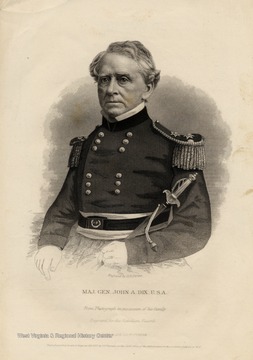 Engraving of Major General John A. Dix by George E. Perine.