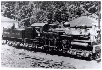 Western Maryland Engine No. 6 with conductor.