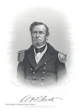 An engraving of Rear Admiral Andrew H. Foote, U.S.N. by J.C. Buttre. The original photograph was taken by Matthew Brady. 