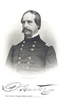 Engraved portrait of Major General David Hunter.