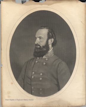 Portrait of Stonewall Jackson engraved by A.B. Walter from a photograph by Matthew Brady.