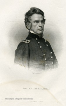 Engraved portrait of Major General O.M. Mitchell.