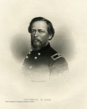 An engraving of General Samuel R. Zook by A.H. Ritchie.