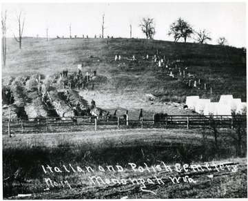 People being buried in an Italian and Polish cemetery after the Monongah Mine Explosion. 