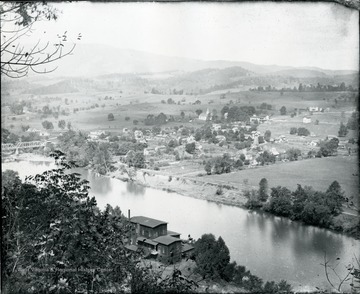View of Alderson looking Northwest.  Bright's Mill, lower center.