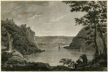 Engraving of Harpers Ferry, W. Va.  Junction of the rivers Shenandoah and Potomac.