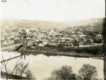 View of Morgantown looking across the Monongahela River from the west. 