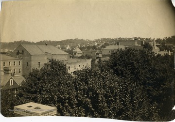 'From rear of Wiles Block, South East block of Wall Street and High Street, looking toward East Morgantown.'