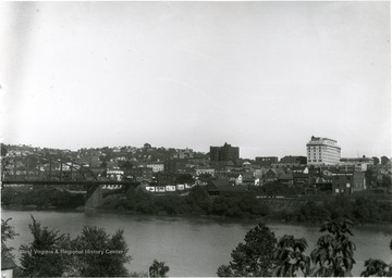 A view of Morgantown taken from the Westover side of the river looking Northeast.