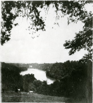 A view of the Potomac River. Probably taken from 'Belle Vue' present home of Mr. Mrs. Henry Shepherd.