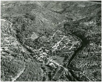 An aerial view of Webster Springs in Webster County.