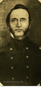 'Bottom-Major Jackson, at V.M.I. in 1857. Photo furnished by Mrs. Jackson to Hearsts Magazine, in September 1913.'