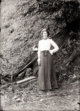 A portrait of woman taken outdoor in Helvetia, W. Va.