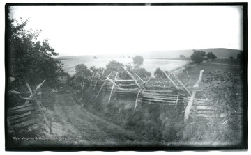 A view of Antietam, Bloody Lane looking south east from the first corner near, likely to be, the Cupp house.  99.D.I.C.