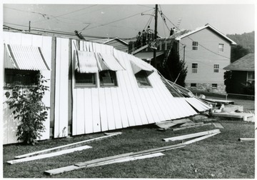 A house at the intersection of Smith and Cherry Streets, destroyed, Bridgeport, W. Va.