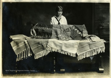 Girls learned the lost art of home weaving on domestic looms.