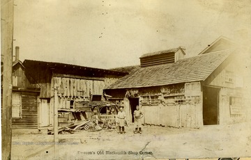 This shop was located on the corner of Front and Walnut Streets.