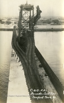 C&amp;O Railroad Coal Pier extending into the James River.
