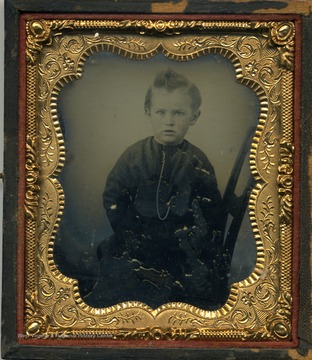 An ambrotype portrait of a small boy, probably the son of G. P. Gardner of Point Pleasant, Mason County.