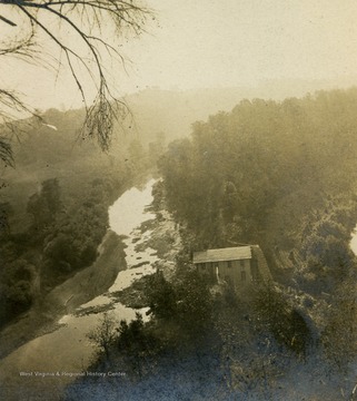 Information included on the front of the postcard, Part of the creek "where it curves forming a neck of land called 'The Jug' from it's resemblance to that article". 