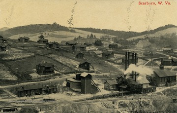 Bird's eye view of Scarboro, West Virginia. See original for correspondence. (From postcard collection legacy system.)