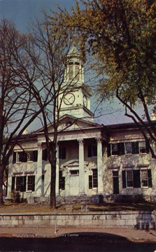 Caption on back of postcard reads: "McMurran Hall was named after the first college president, Joseph McMurran. Shepherd College was founded in 1871. From this early date Shepherd College has grown to a four year, fully accredited, state college." Published by Dexter Press Incorporated. (From postcard collection legacy system.)