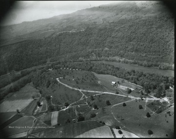 Aerial view of the camp grounds. 