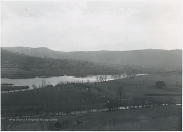 View of the water before becoming Bluestone Lake.