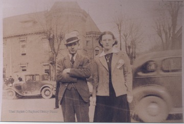 Lilly (left) and Dickison (right) are pictured in the courthouse parking lot. 