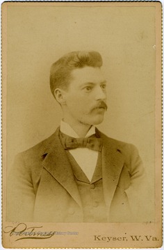 Portrait of James Barrick from a photograph album of images from the late nineteenth century featuring residents from Keyser, W. Va.