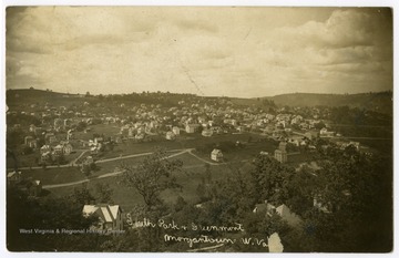 A bird's eye view of the South Park and Greenmont neighborhoods of Morgantown.