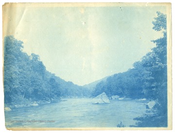 A view of Squirrel Rock, which was submerged when the Cheat Lake Dam was opened in 1926.
