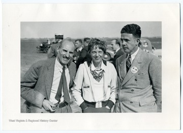 Charles "Casey" Jones, Amelia Earhart, and Carl B. Allen at the National Air Races.