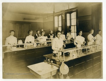 Students participating in class in Woodburn Hall. 