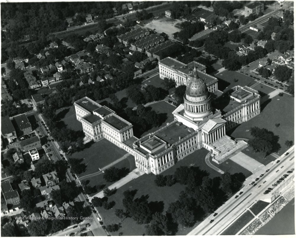 Aerial View Of The West Virginia State Capitol Building In Charleston