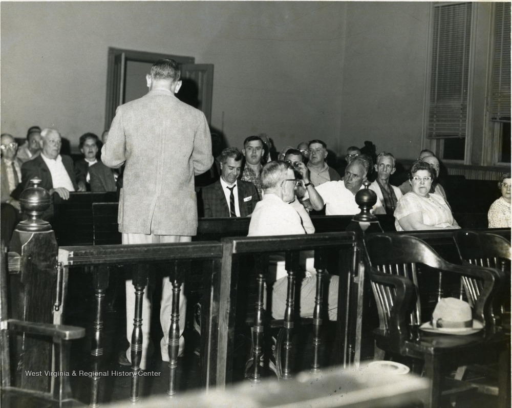 Courtroom Scene in the Old Courthouse Morgantown W Va West