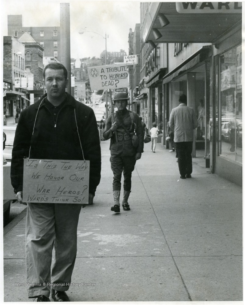 Picketers on High Street, Morgantown, W. Va. - West Virginia History ...