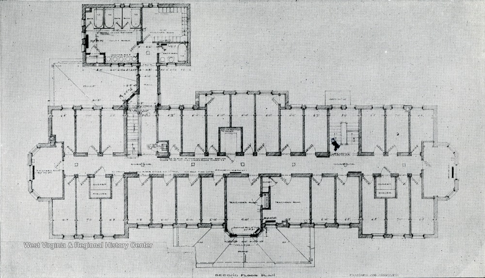 Second Floor Plan, Silver Hall, West Virginia Industrial Home for Girls ...