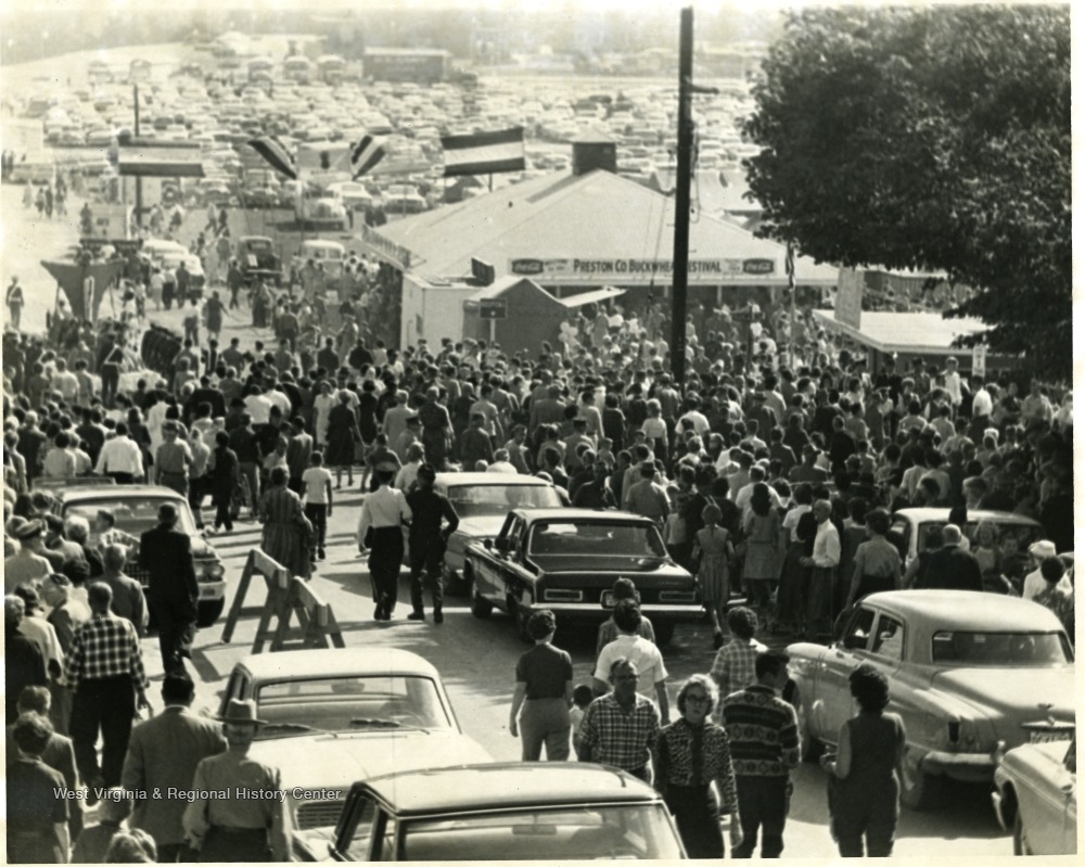 Crowd and Traffic at the Buckwheat Festival in Kingwood, Preston County