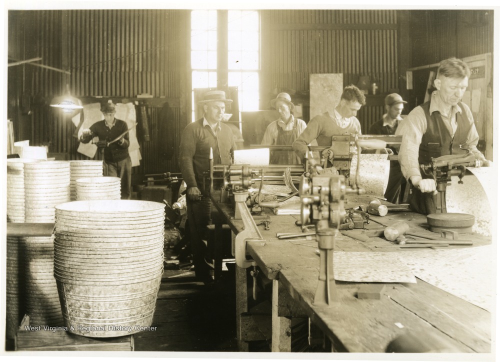 Participants in the WV Relief Administration Tin Shop Project in