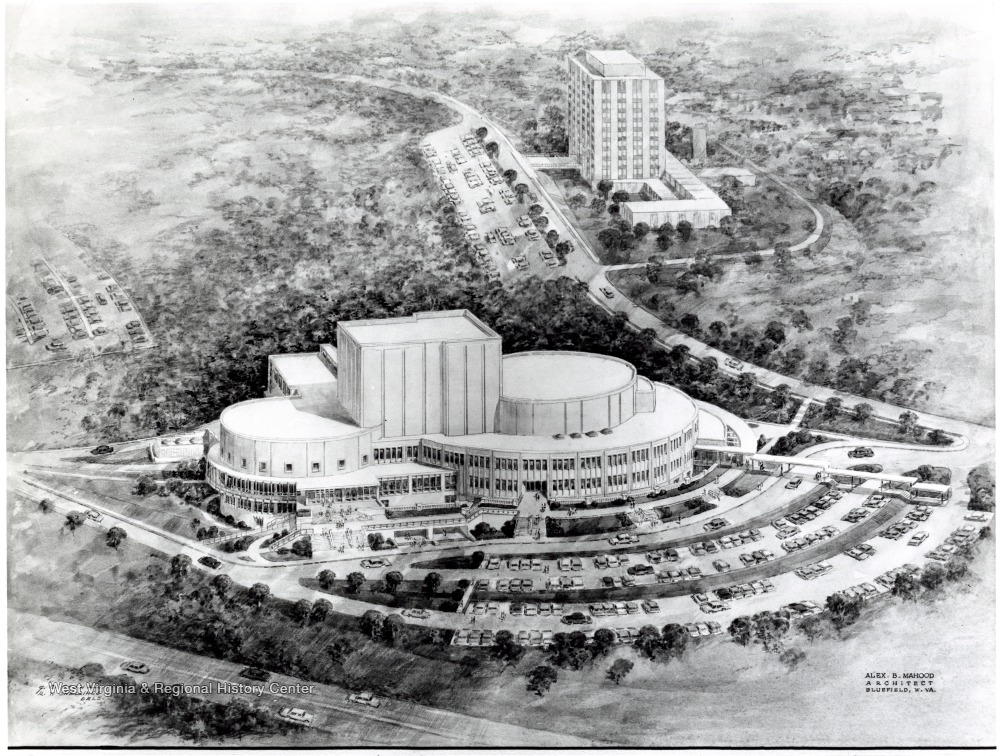 Architect's Drawing of the Creative Arts Center, West Virginia