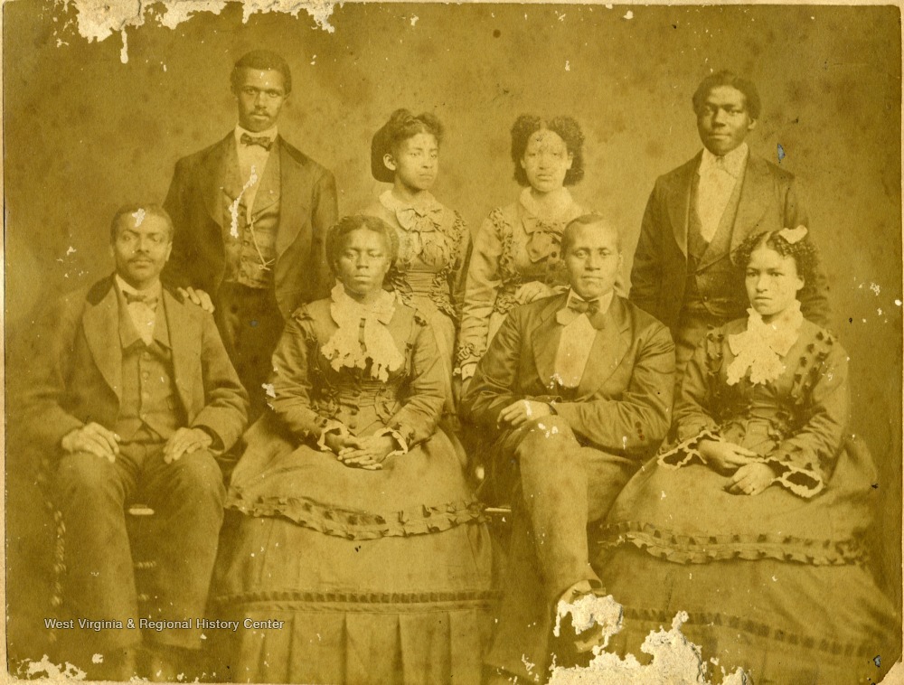 From left to right in the upper row standing is Robert Trent, Portia Lovett, Mary Ella Dixon, and Charlie Hale. Sitting from left to right is Walter Johnson, Alberta Redmond, Hamilton Keys, and Mertia Lovett. First concert was given in Buffalo, N.Y., May 2, 1873. They gave 40 concerts in the principal cities between Buffalo and Utica, going home, July 5, 1873.