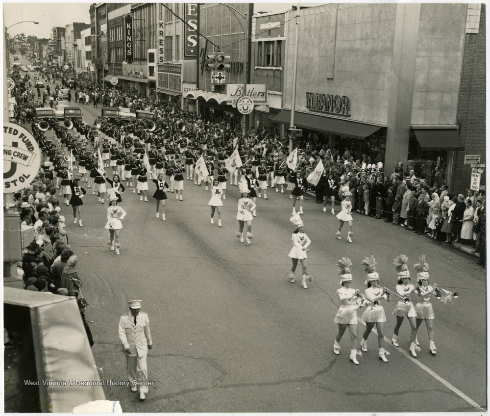 Woodrow Wilson High School Band in Parade, Beckley, W. Va. West