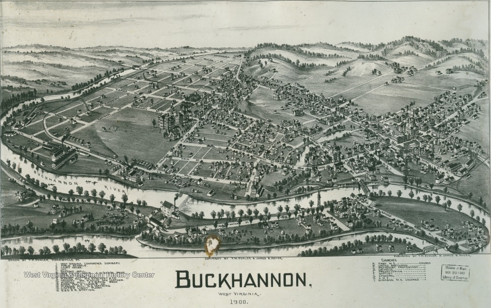 Map of Buckhannon, W. Va. - West Virginia History OnView | WVU Libraries