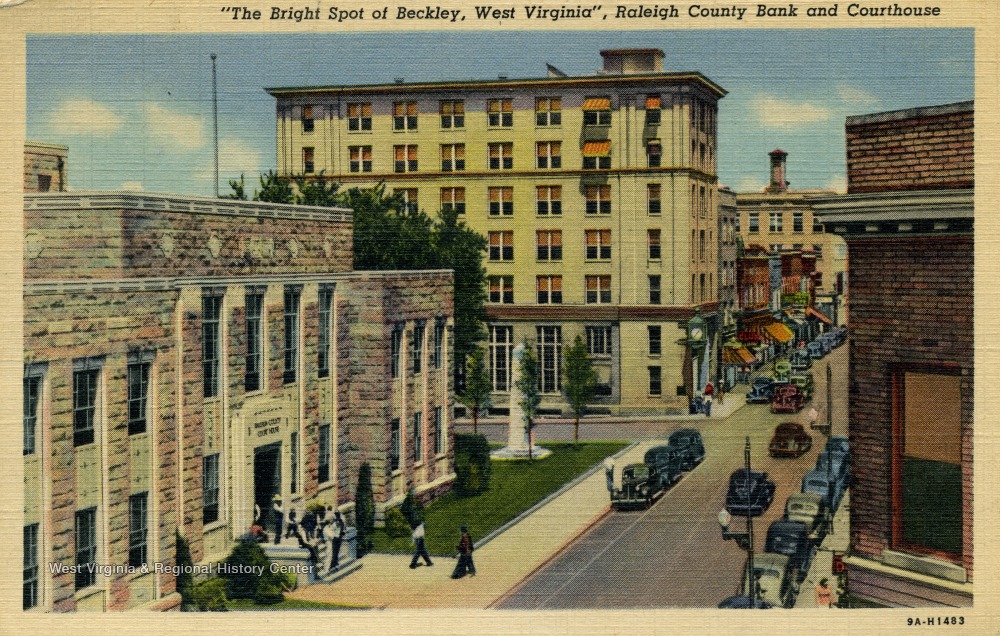 Raleigh County Bank and Courthouse, The Bright Spot of Beckley, W. Va