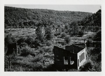 Photo of Spruce Mill site taken from logging grade.  Believed same spot that old Spruce pictures taken in early 1900's.  